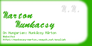 marton munkacsy business card